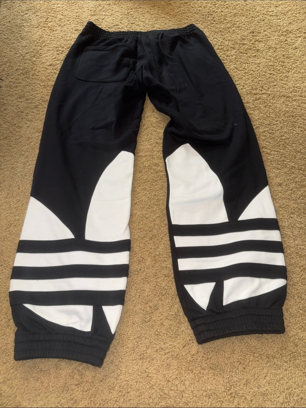 adidas Black Joggers with White Side Panels - Picture 2 of 3